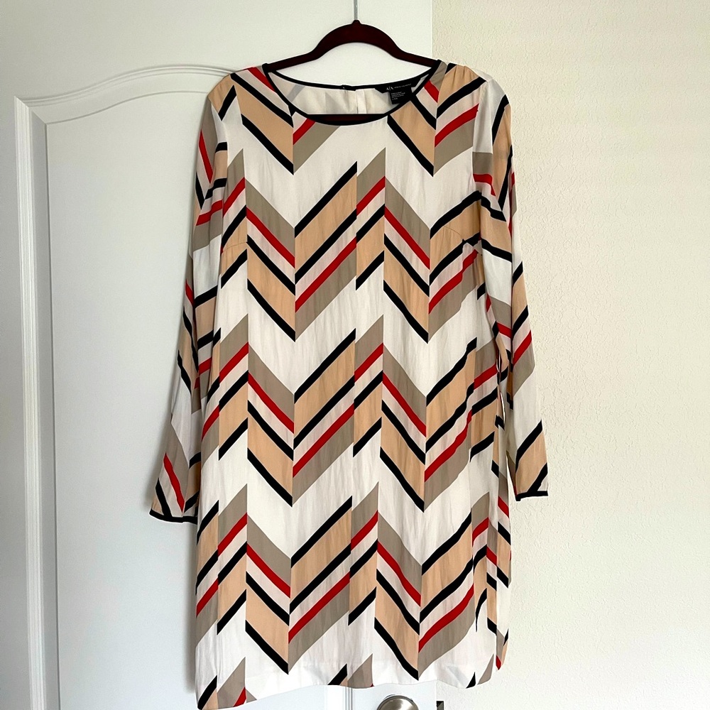 Armani exchange long sleeves dress midi